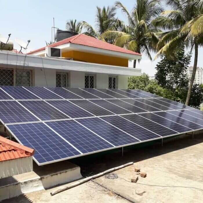 Mounting Structure Grid Tie Big Home Solar Panel Installation Service -Keshav Krupa