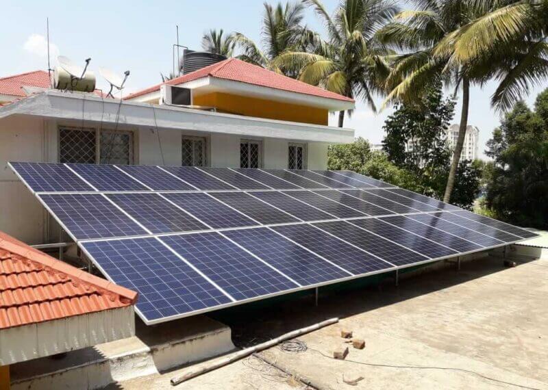 Mounting Structure Grid Tie Big Home Solar Panel Installation Service -Keshav Krupa